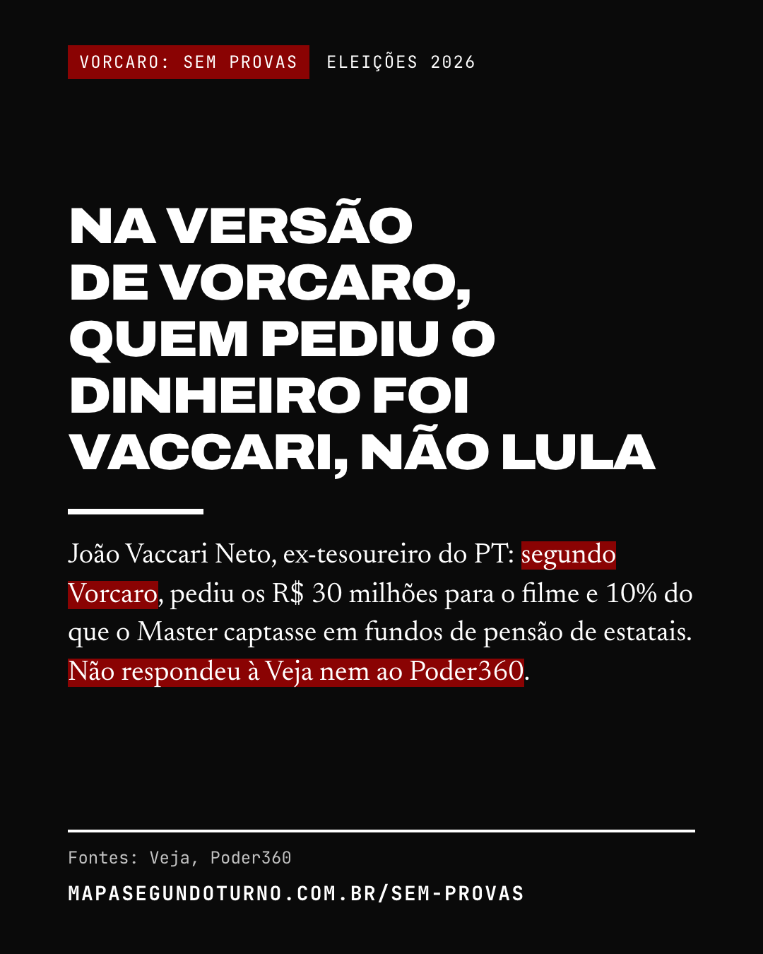 Vorcaro: sem provas: imagem 4 de 6