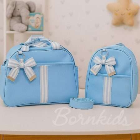 Kit Bolsas Luxo Linha Premium Cedro (2 peças) Azul Claro