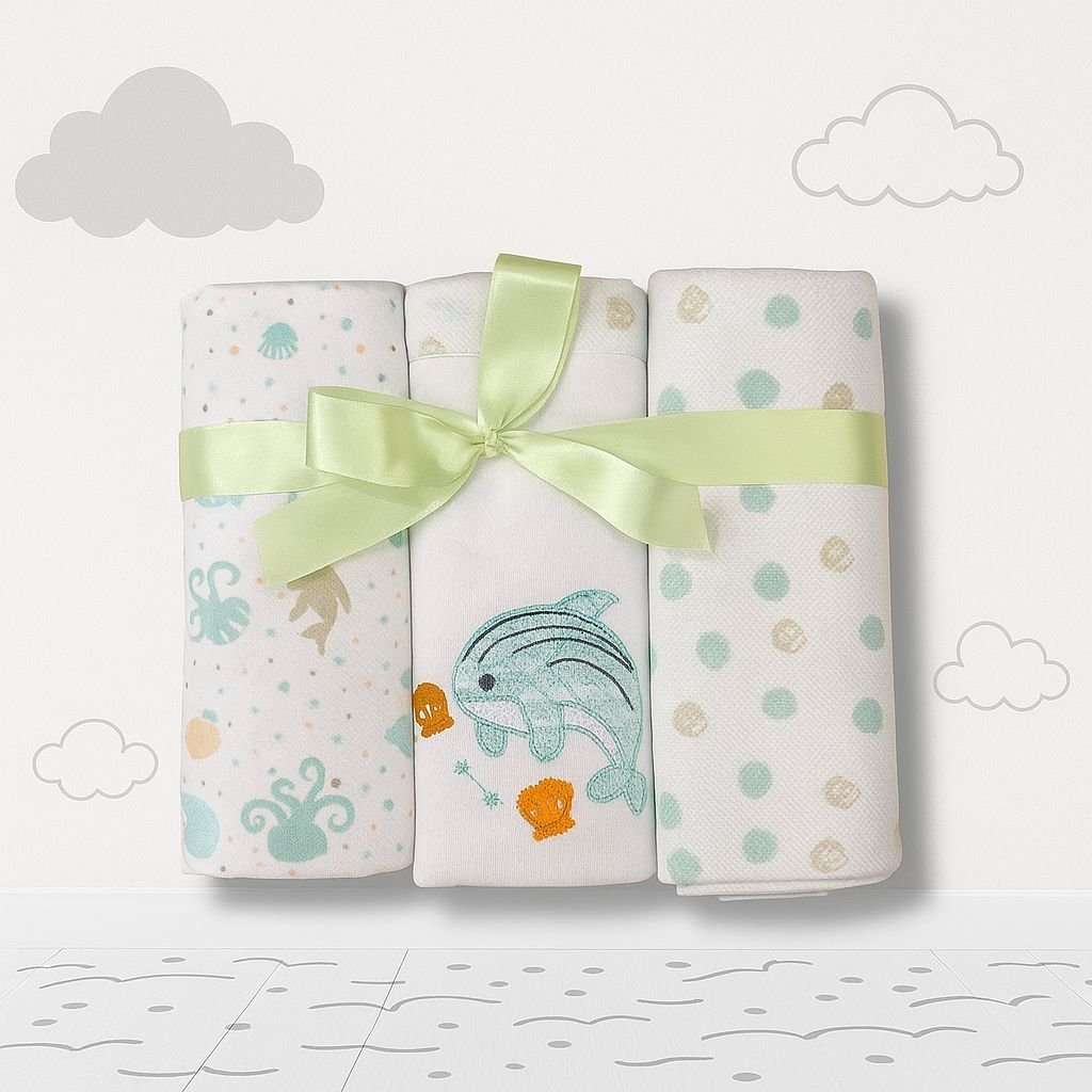 Kit Cueiro Rolinhos 3 Peças Estampado