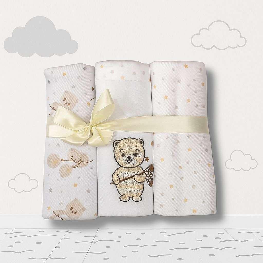 Kit Cueiro Rolinhos 3 Peças Estampado