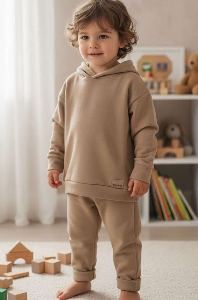 Conjunto Inverno Bouclé Marrom