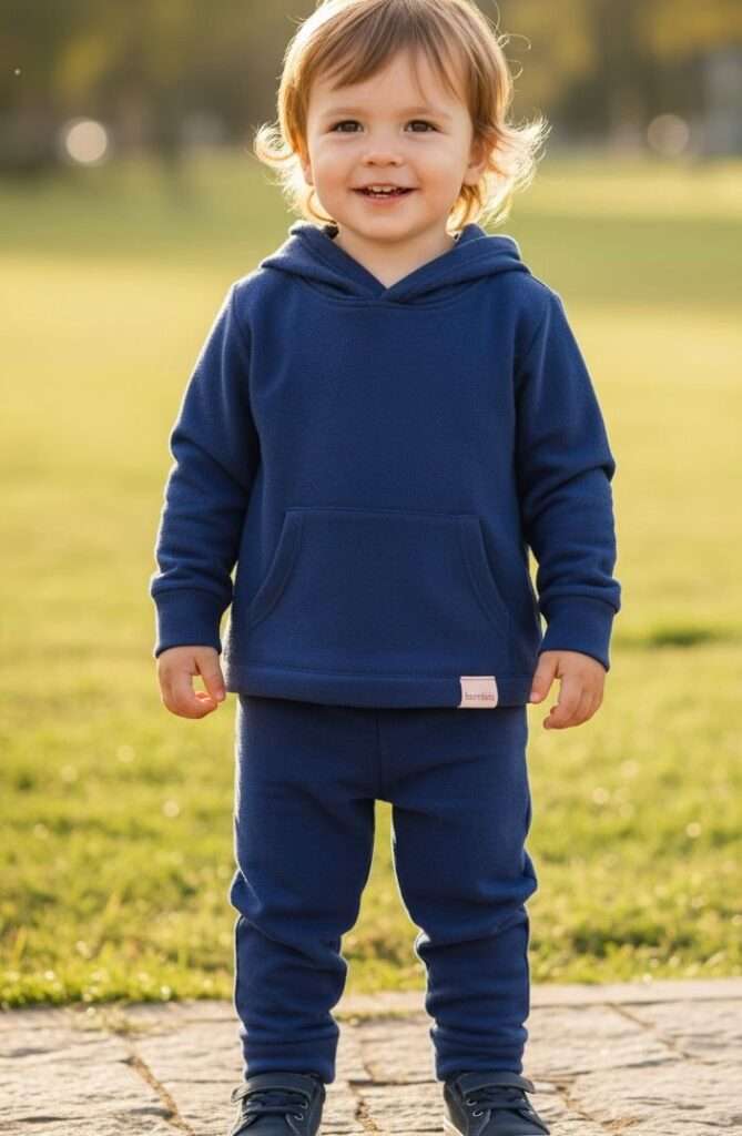 Conjunto Inverno Bouclé Azul Escuro
