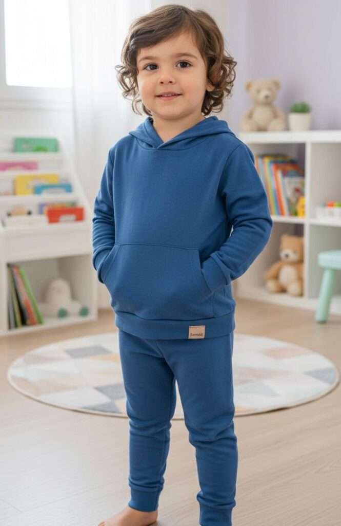 Conjunto Inverno Bouclé Azul