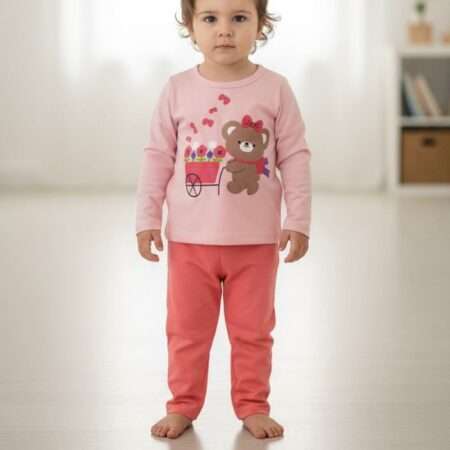 Conjunto Inverno (2 peças) Casaco + Calça Rosa