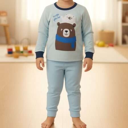 Conjunto Inverno (2 peças) Casaco + Calça Azul Bebê