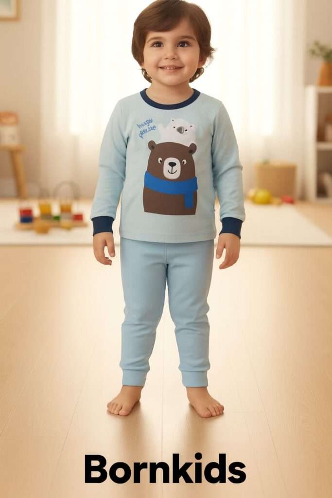 Conjunto Inverno (2 peças) Casaco + Calça Azul Bebê