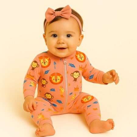 Macacão Zíper Rosa