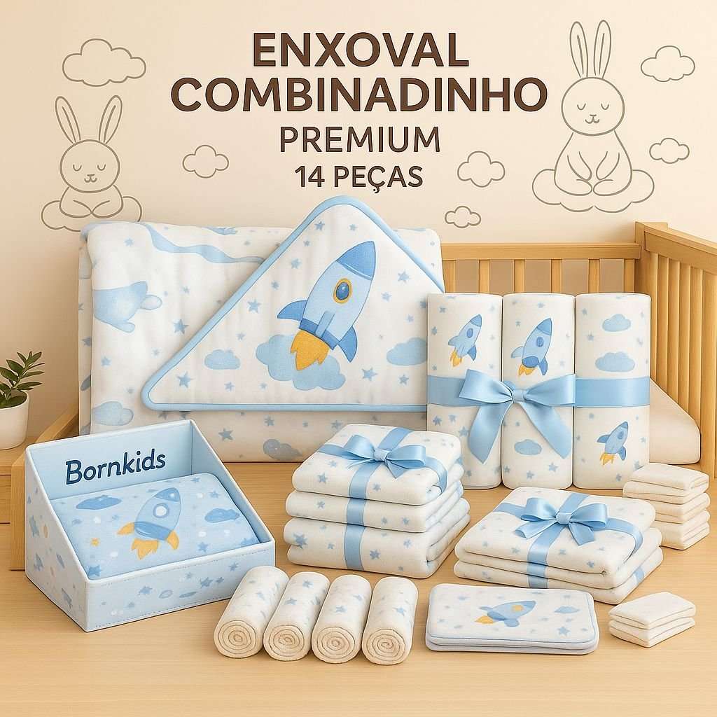 Kit Enxoval Combinadinho Premium (14 peças) Luxo