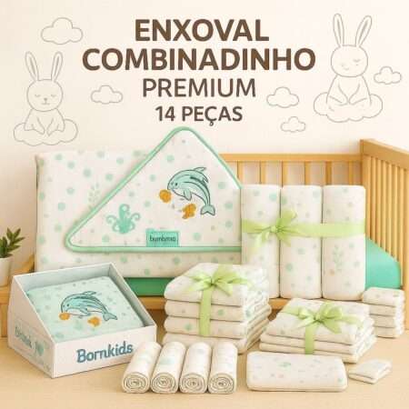 Kit Enxoval Combinadinho Premium (14 peças) Luxo